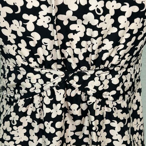 Marc Jacobs silk short sleeve floral print black cream/pink blouse  size 4 - Picture 6 of 10